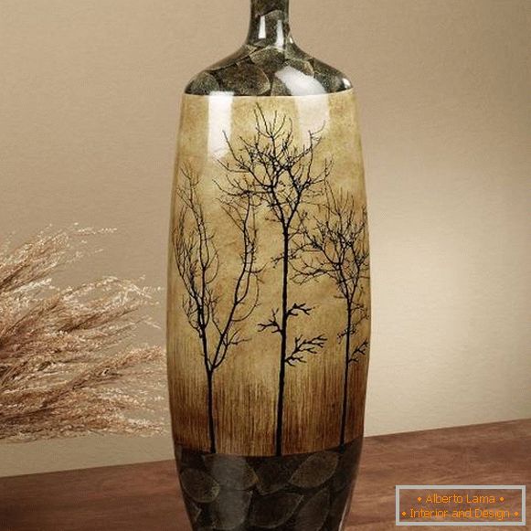Piękna plenerowa waza z obrazkiem