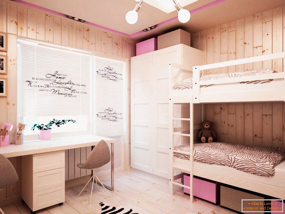 Piękny design małego pokoju dziecięcego