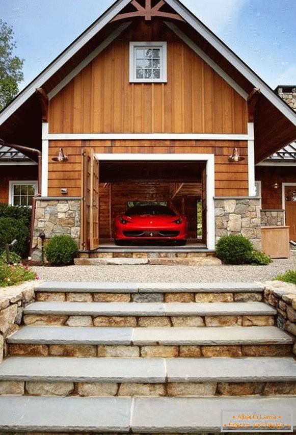 Klasyczny garaż na samochód