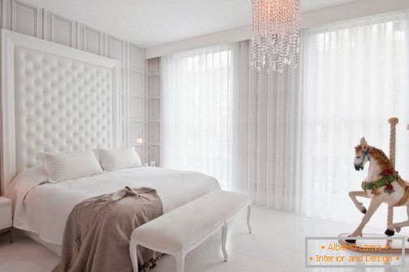 luksusowe białe zdjęcie sypialni