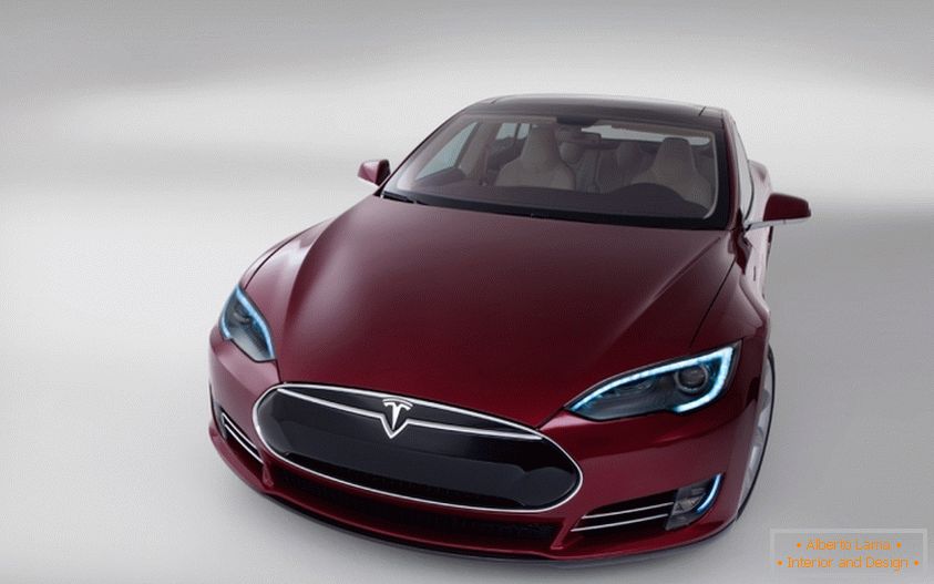samochód elektryczny Tesla S silver