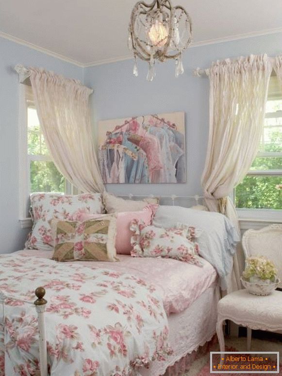 Wnętrze sypialnia w modnych kolorach 2016