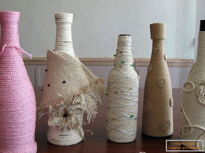Dekoracja butelek o różnych kształtach