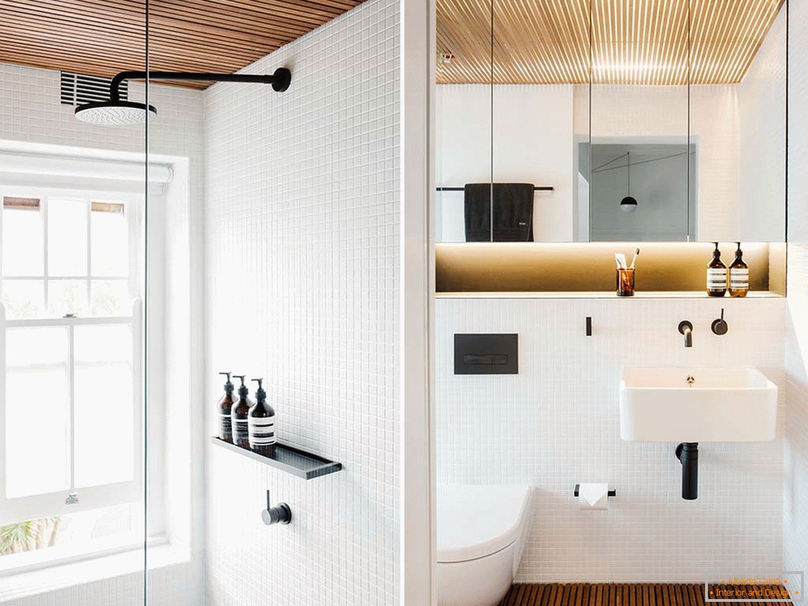 Projektowanie wnętrz małego mieszkania w Sydney - ванная