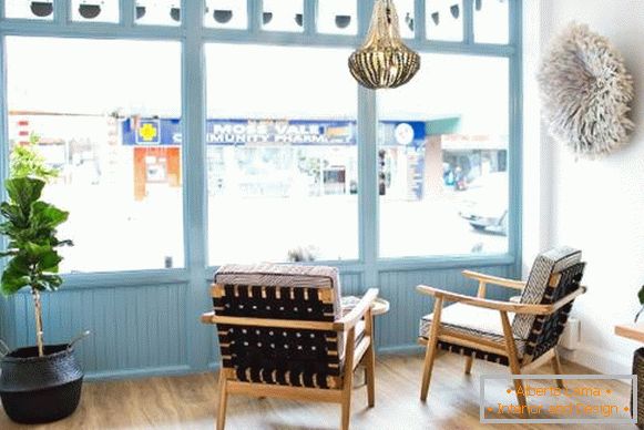 Projekt kawiarni w stylu rustykalnym - Highlands Merchant na zdjęciu
