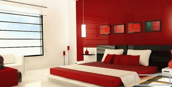 czerwony projekt sypialni, zdjęcie 24