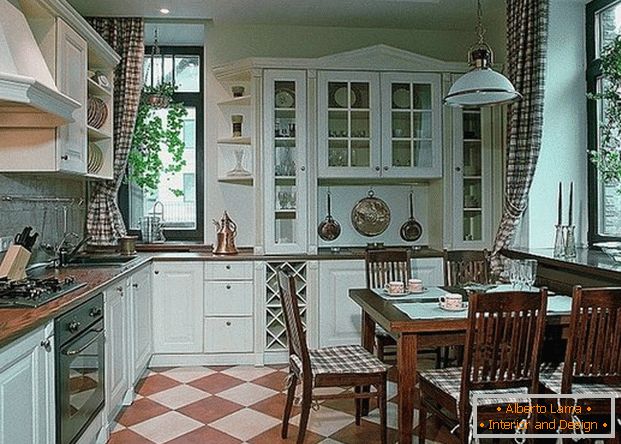 projekt kuchni w prywatnym domuс панорамными окнами