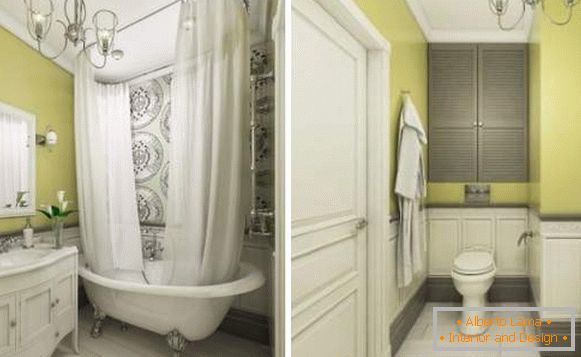 Pomysły na projekt apartamentów typu studio 40 m² M - zdjęcie łazienki w stylu klasycznym