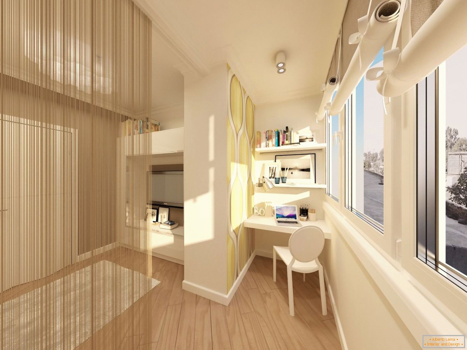 Apartament typu studio 36 m² z balkonem