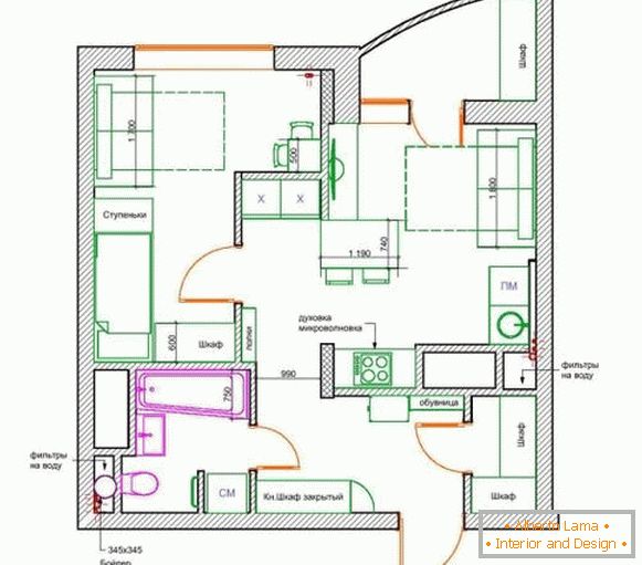 Projekt mieszkania-42-mkw-plan