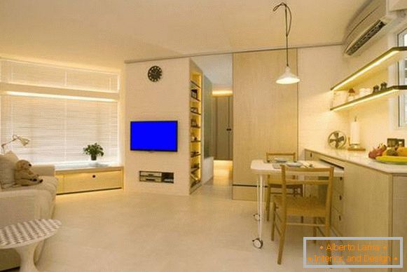 Design-1-pokojowe apartamenty typu studio