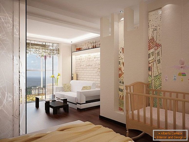 Apartament z jedną sypialnią i panoramicznym oknem