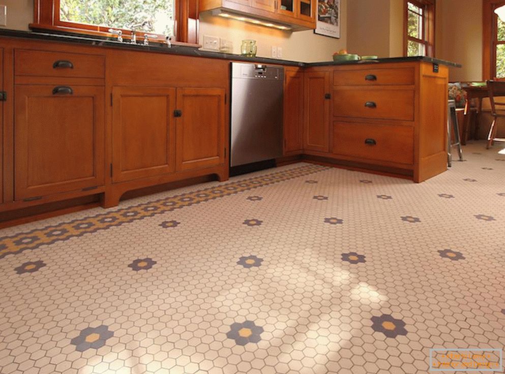Mozaika podłogowa w kuchni