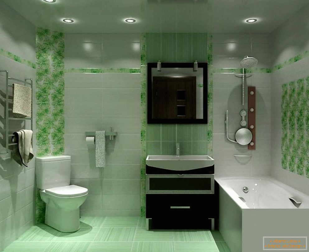 Łazienka w odcieniach zieleni