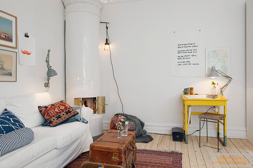 Jednopokojowe mieszkanie w Göteborgu zaprojektowane przez szwedzkich projektantów