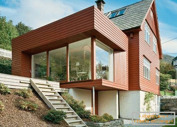 Piękne drewniane domy w stylu high-tech