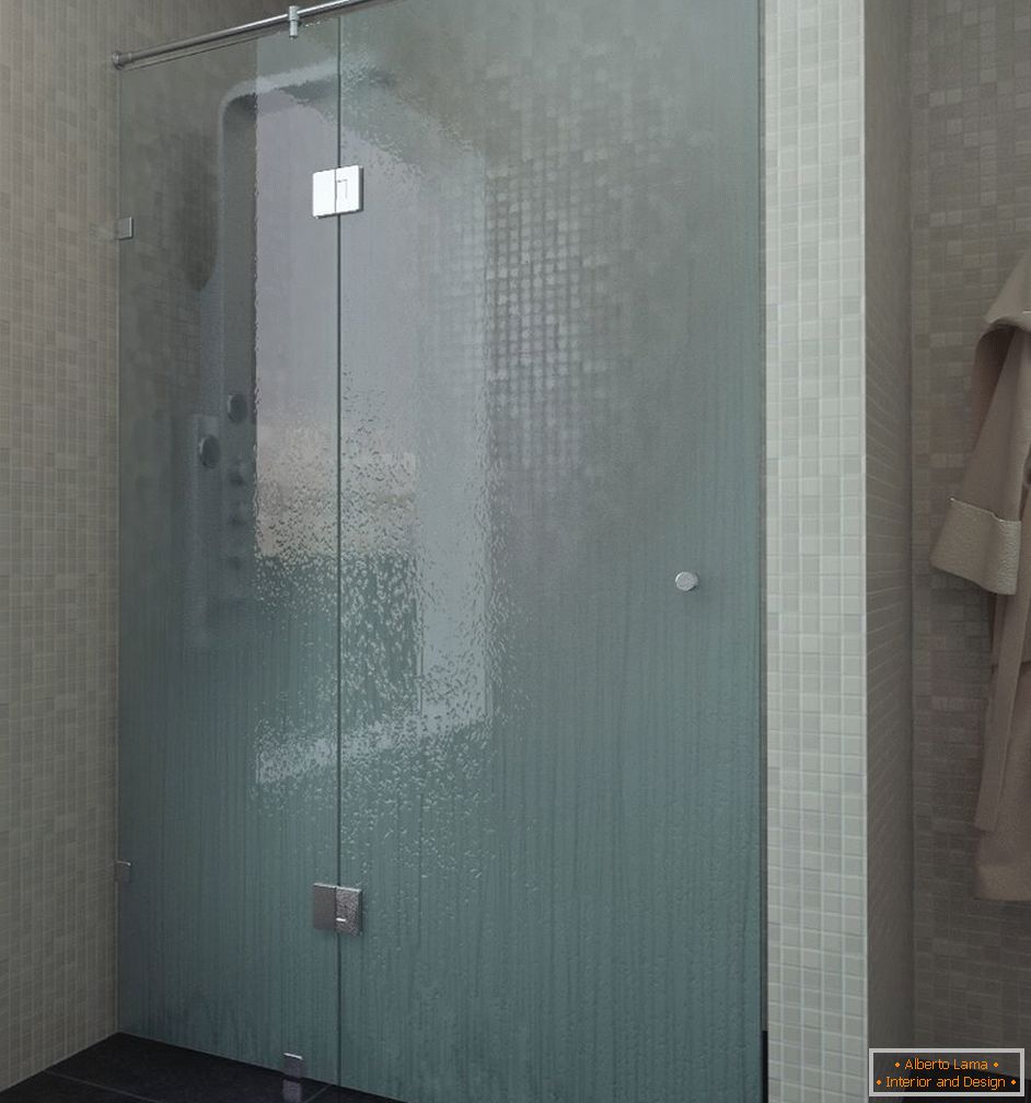 Matowe szkło pod prysznicem