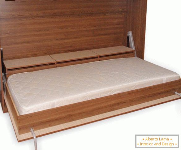 Rozkładane zagłębione łóżko