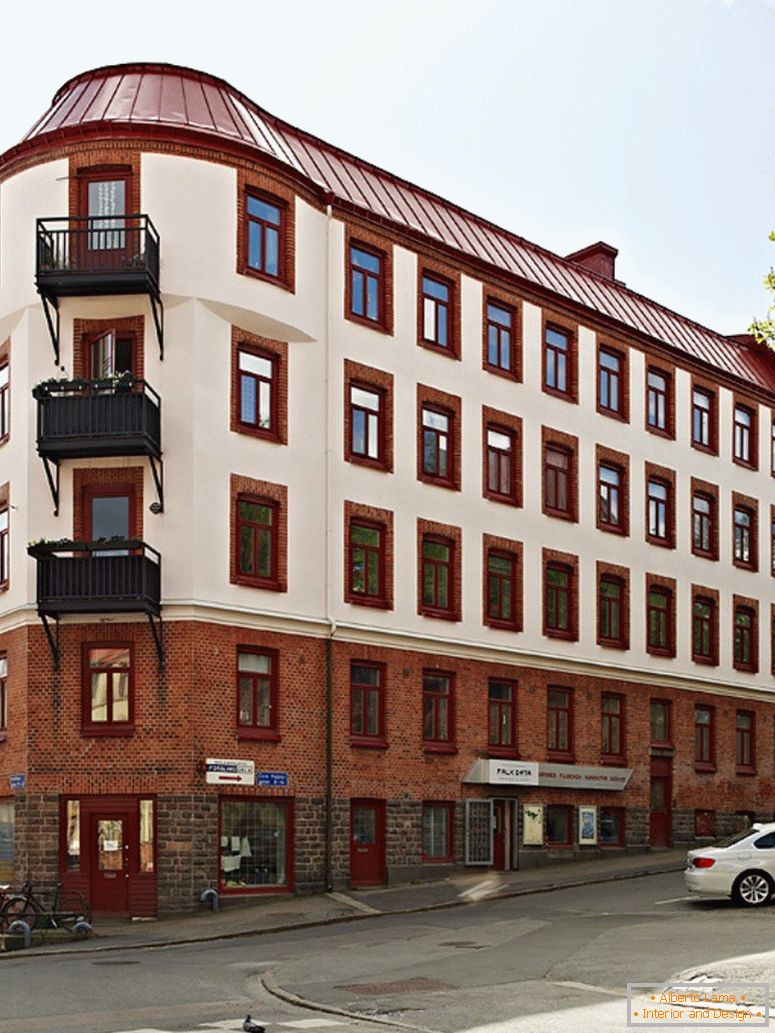 Pięciopiętrowy budynek mieszkalny w Szwecji