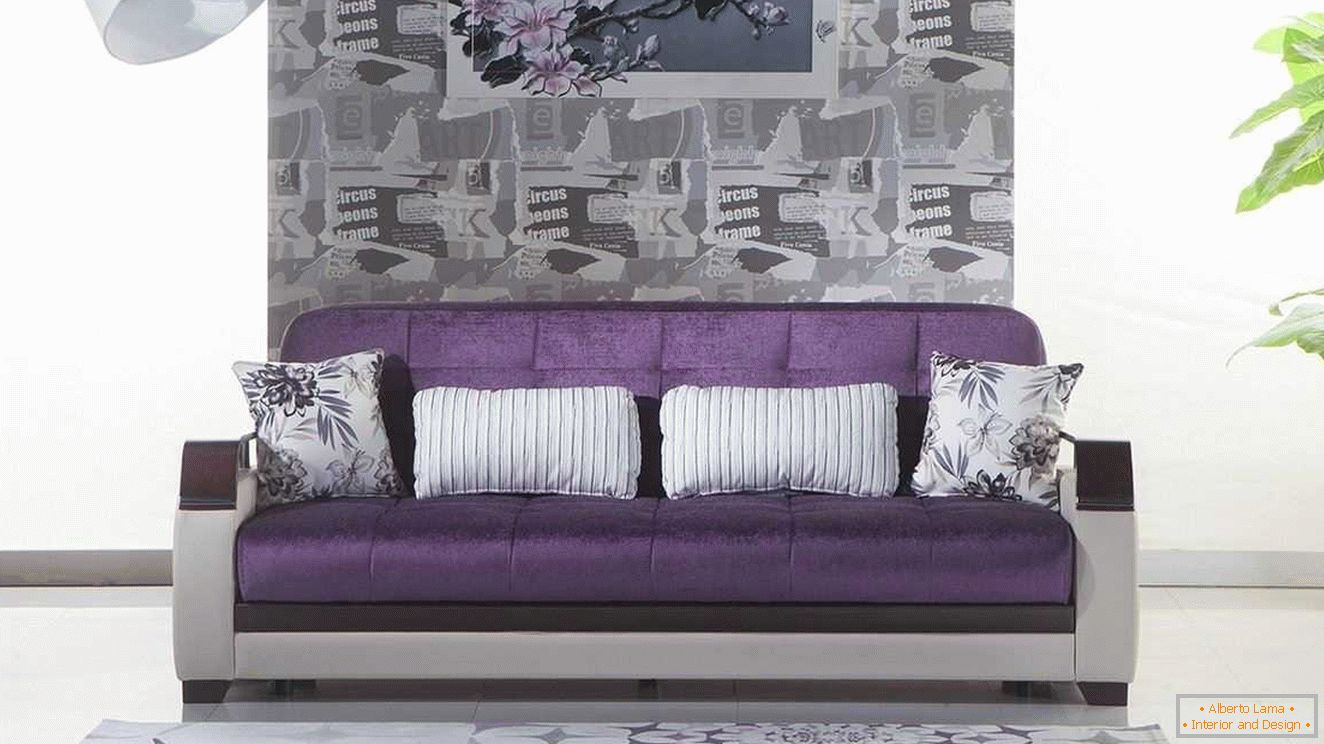 Luksusowa fioletowa sofa