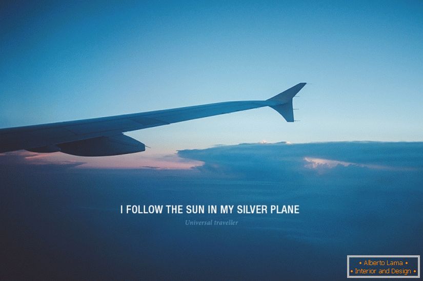 Podążam za słońcem w moim srebrnym samolocie