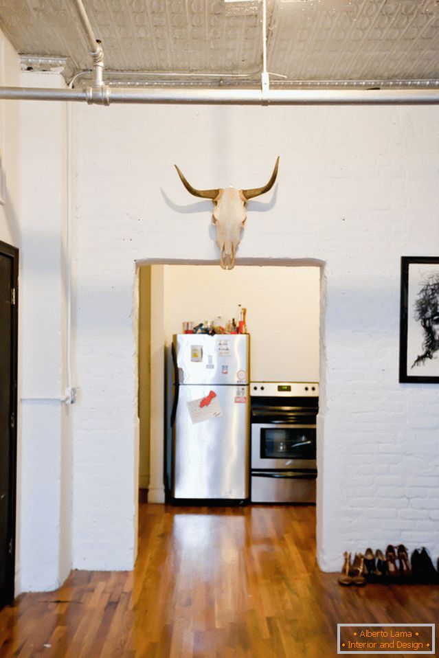 Kuchnia stylowy apartament na Brooklynie