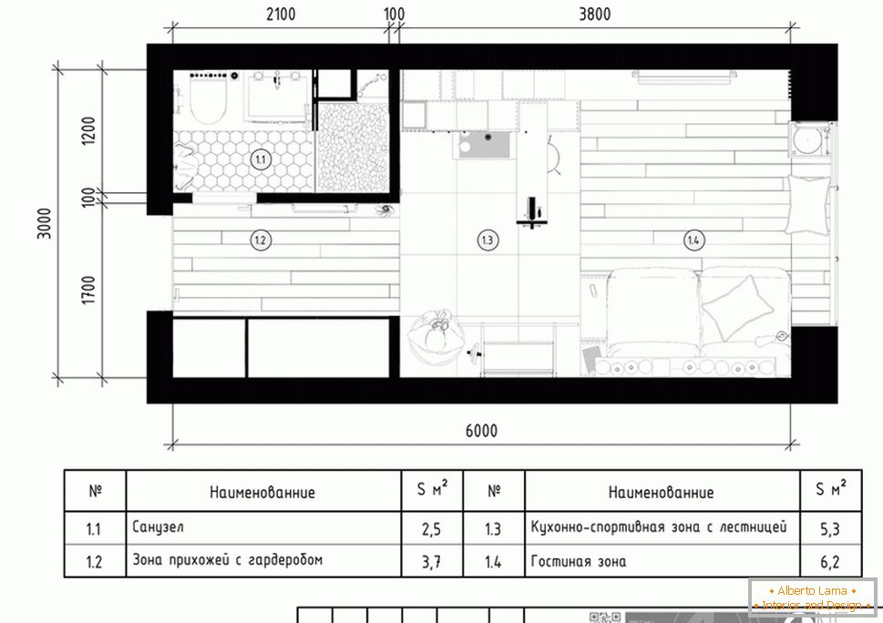 Układ pierwszego piętra mieszkania