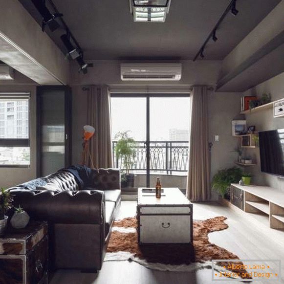 Oryginalne pomysły na piękny designerski 1-pokojowy apartament typu studio