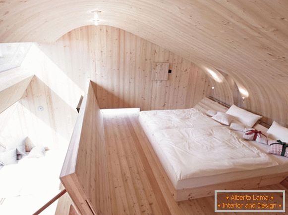 Wnętrze sypialni mała chałupa Ufogel w Austria