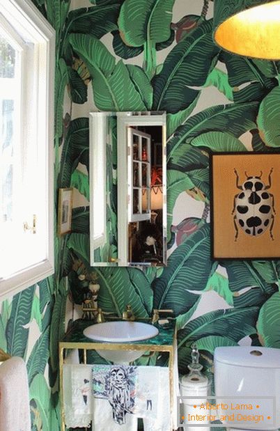Dekoracja łazienki w stylu dżungli
