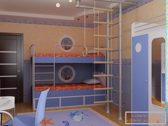 wnętrze pokoju dziecięcego dla ucznia, fot. 57