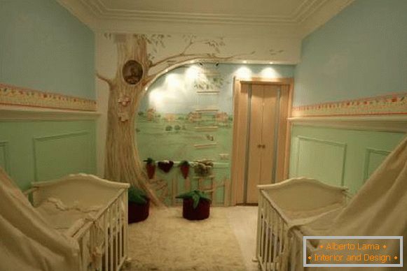 wnętrze pokoju dziecięcego z dwoma łóżkami, zdjęcie 49