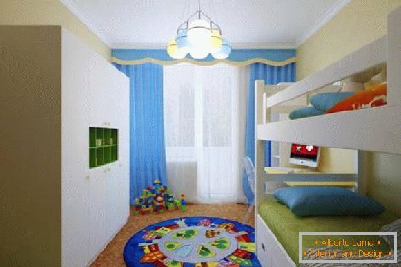 wnętrze małego pokoju dziecięcego dla dwójki dzieci, zdjęcie 53