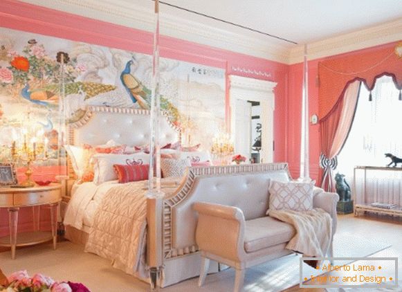 роскошный wnętrze sypialni dziecięcej для девочки в классическом стиле