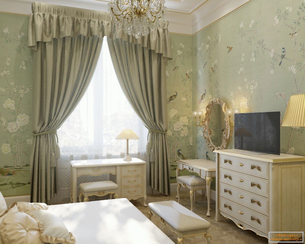 Sypialnia - design w klasycznym stylu