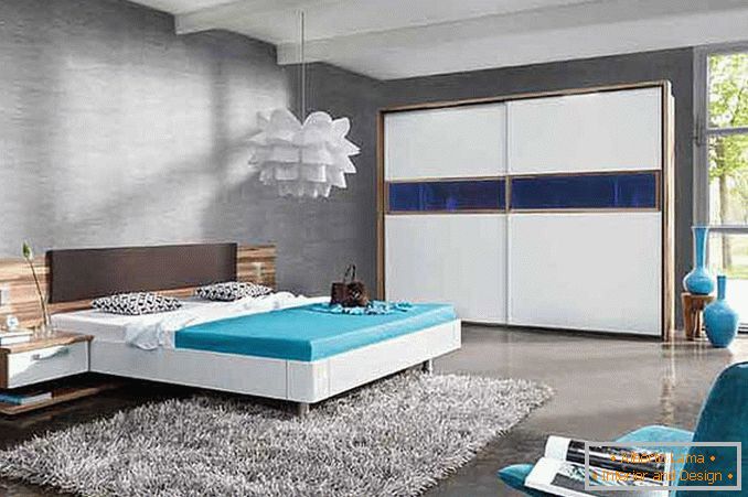 projekt sypialni w stylu high-tech zdjęcie