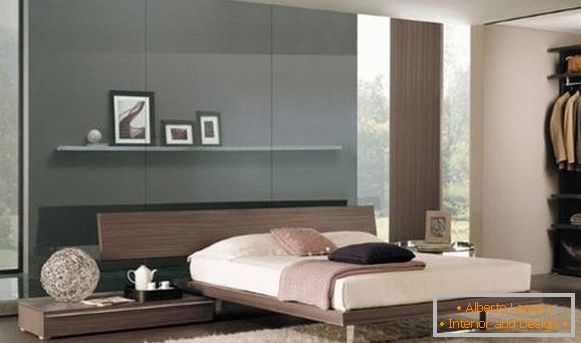 Nowoczesna sypialnia w stylu high-tech - kolorystyka