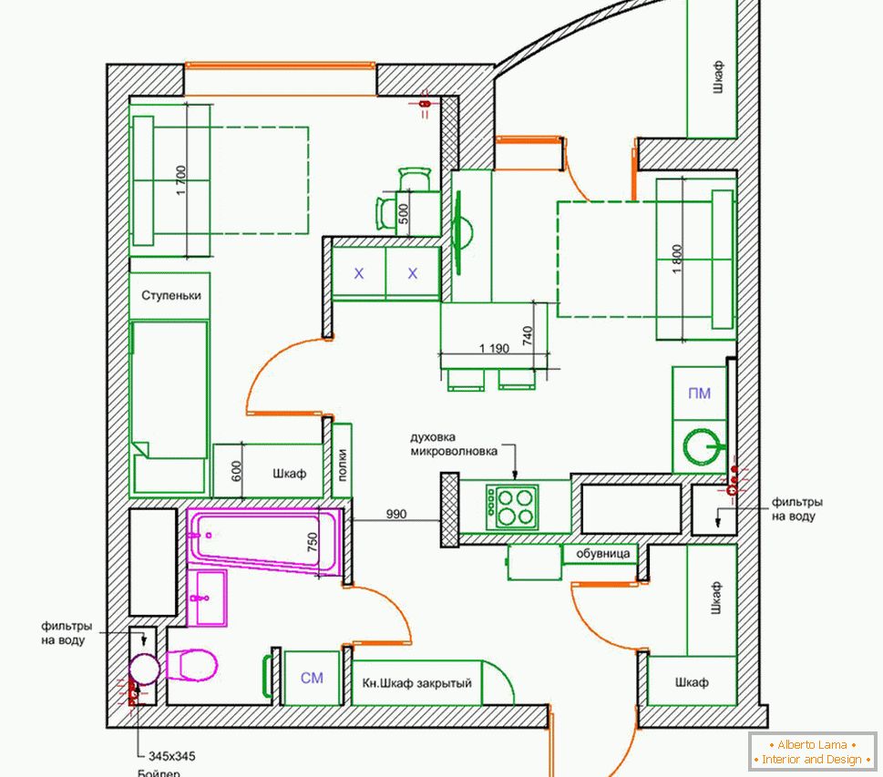 Rozkład mieszkania wynosi mniej niż 50 m2