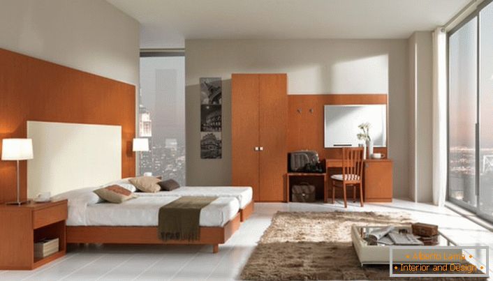 Lakoniczny design sypialni w stylu secesyjnym. 