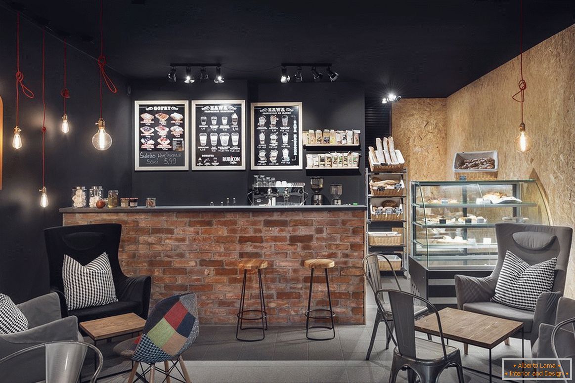 Licznik Bar w kawiarni w stylu loft