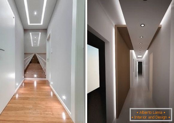 Oświetlenie LED wąskiego korytarza