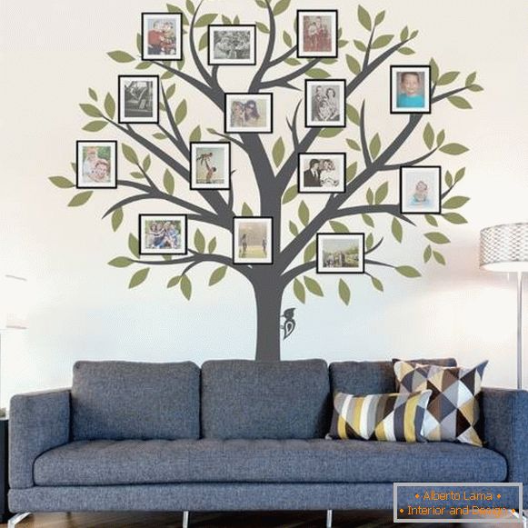 Drzewo genealogiczne - naklejka do dekoracji ścian