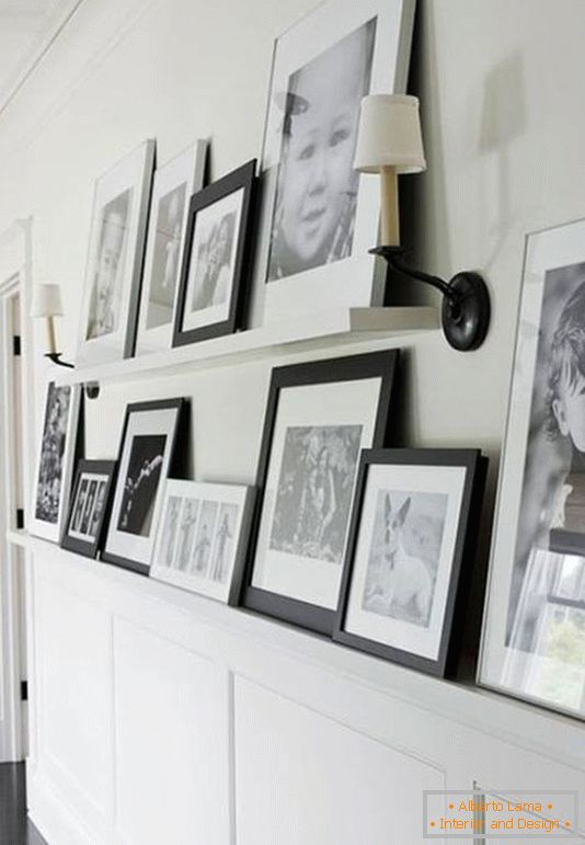 Czarno-białe zdjęcia w projekcie korytarza