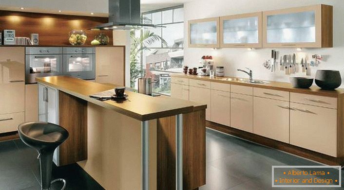 Modularne meble kuchenne pozwalają harmonijnie aranżować pomieszczenie o różnych rozmiarach.
