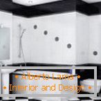 Czarno-biała klatka w projektowaniu łazienki