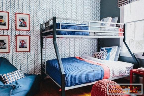 Łóżko piętrowe w minimalistycznym stylu