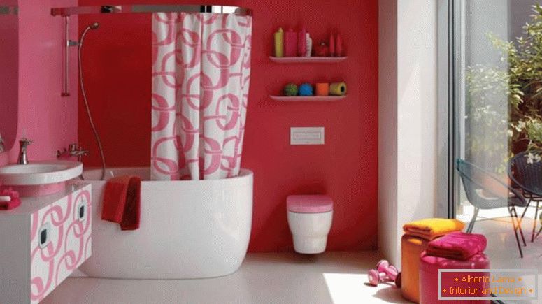 łazienka-room-in-red-tones