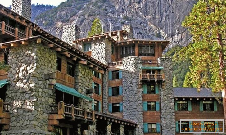Hotel w górach (Ahwahnee, Yosemite)