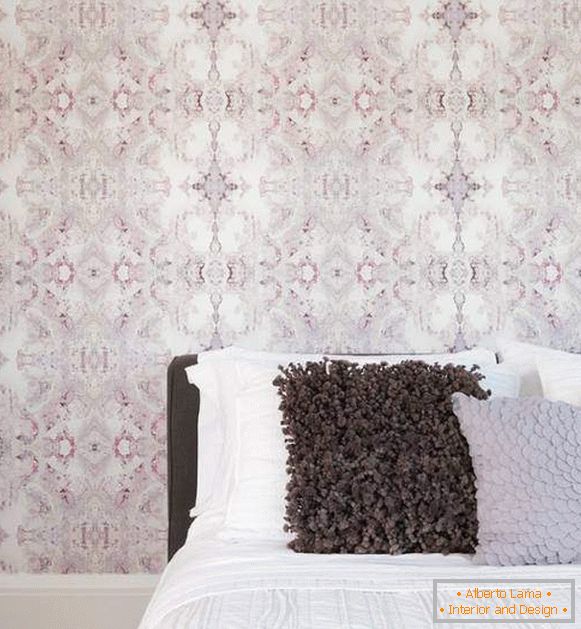 Kreatywnie różowa tapeta w sypialni fotografii 2015