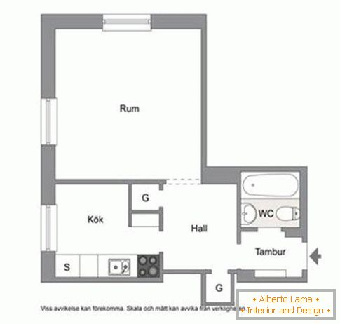 Układ małego mieszkania